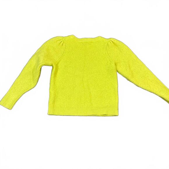 White House Black Market Vibrant Yellow Crew Neck Sweater - Picture 4 of 4
